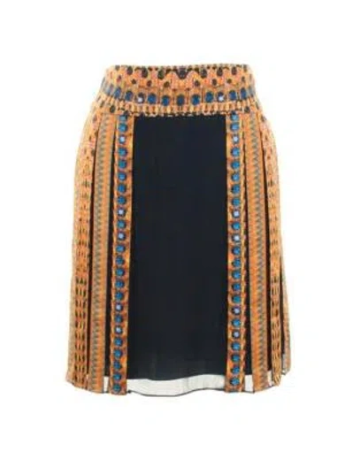 Pre-owned Temperley London Temperley Jasper Print Skirt In Black