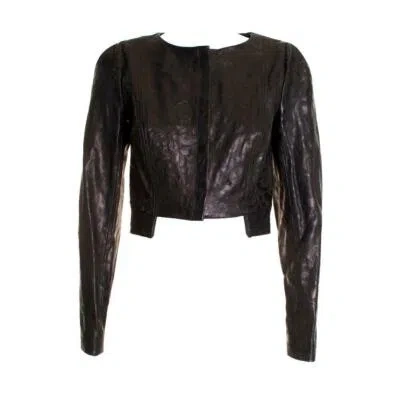 Pre-owned Temperley London Temperley Majorelle Lthr Jackt In Black