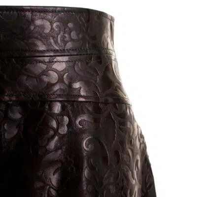 Pre-owned Temperley London Temperley Majorelle Lthr Skirt In Black