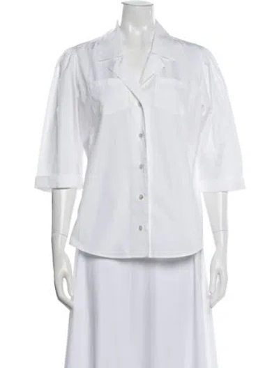 Pre-owned Temperley London Three-quarter Sleeve Blouse In White