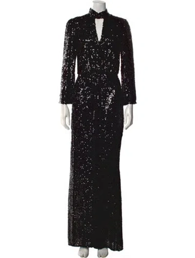 Pre-owned Temperley London Tie Neck Jumpsuit W/ Tags In Black