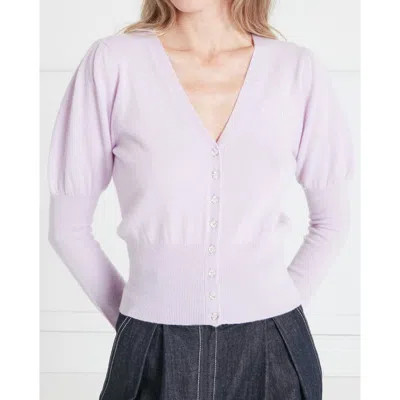 Temperley London Tonal T-logo Cardigan In Purple