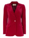 Temperley London Velvet Blazer In Pink