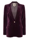Temperley London Samtjacke Mit Einem Knopf In Purple