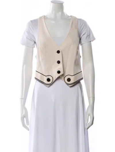 Pre-owned Temperley London Vest In Neutral