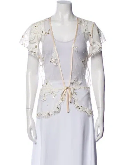 Pre-owned Temperley London Vest In White