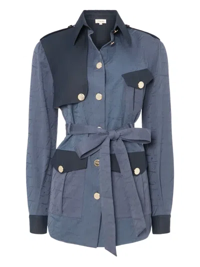 Temperley London Victory Jacke Mit Gürtel In Blue