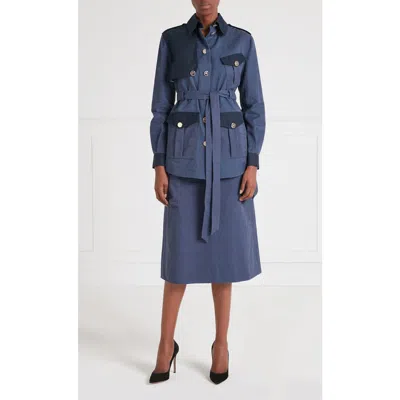 Temperley London Victory Shirt Jacket In Blue