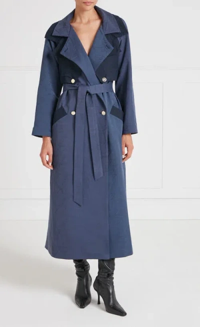 Temperley London Victory Trench Coat In Blue