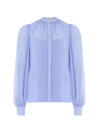 Temperley London Villanelle Blouse In Blue
