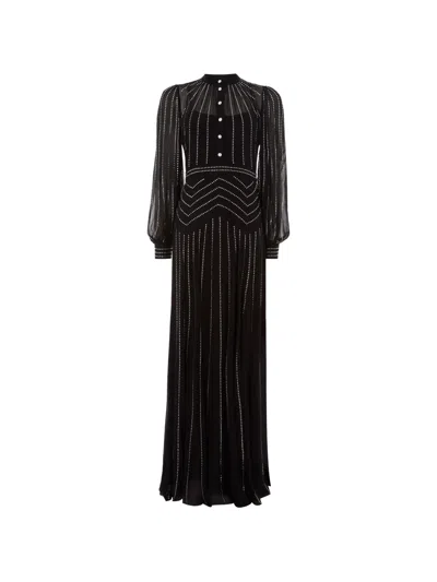 Temperley London Villanelle Buttoned Embellished Maxi Dress In Multi
