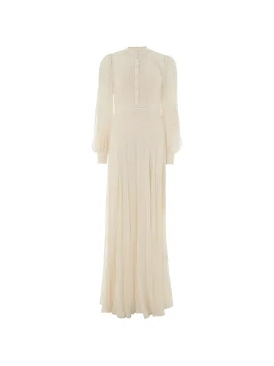 Temperley London Villanelle Buttoned Long-sleeve Maxi Dress In Multi