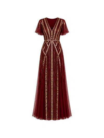 Temperley London Viola Gown In Red