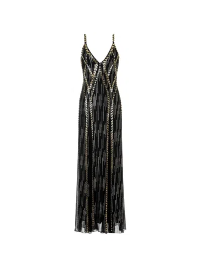 Temperley London Viola Sequin-embellished Maxi Dress In Black