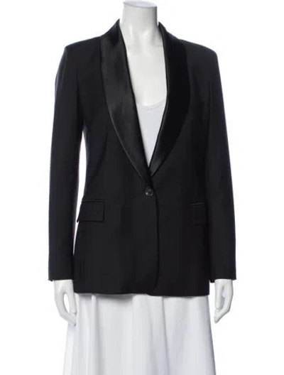 Pre-owned Temperley London Virgin Wool Blazer In Black/blue