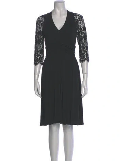 Pre-owned Temperley London V-neck Knee-length Dress In Grey