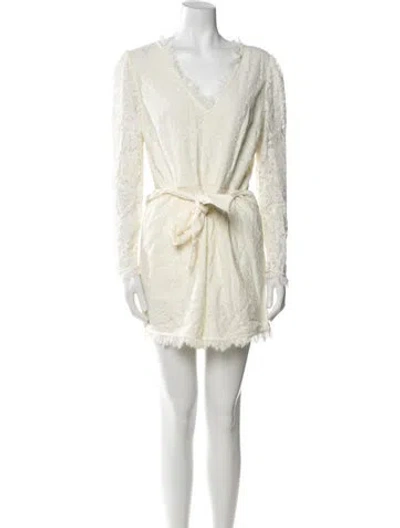 Pre-owned Temperley London V-neck Romper W/ Tags In Neutral
