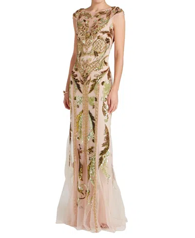 Temperley London Novella Sequin-embellished Maxi Dress In Neutral