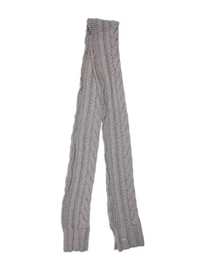 Pre-owned Temperley London Wool Floral Print Scarf In Gray
