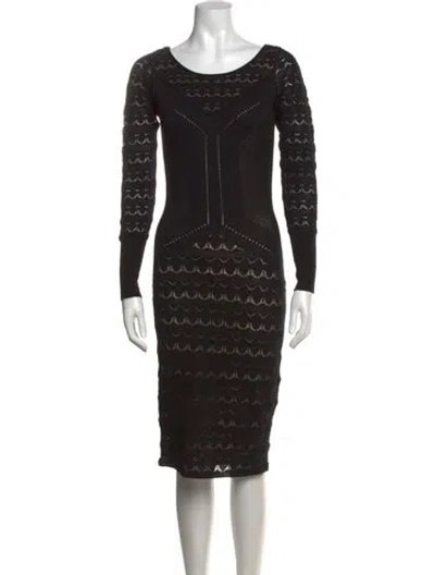 Pre-owned Temperley London Wool Knee-length Dress In Black