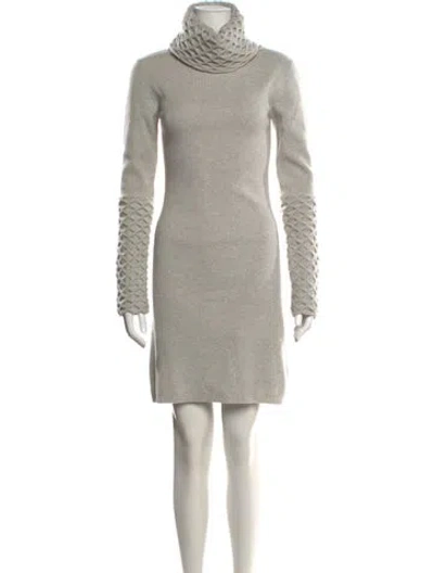 Pre-owned Temperley London Wool Knee-length Dress In Neutrals