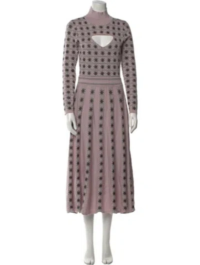 Pre-owned Temperley London Wool Long Dress In Purple