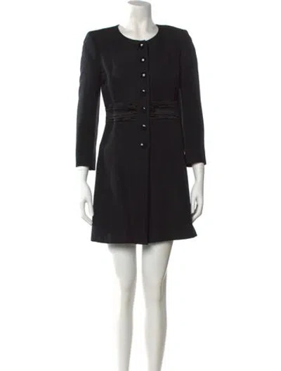 Pre-owned Temperley London Wool Mini Dress In Black