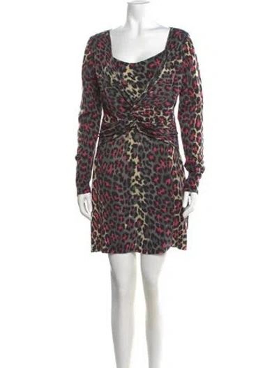 Pre-owned Temperley London Wool Mini Dress In Gray