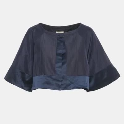 Pre-owned Temperly London Temperley Bolero Navy Blue Jacket Palais Cropped Jacket Xl