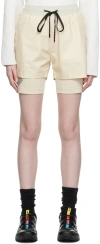 Templa Beige Layered Shorts In Fog
