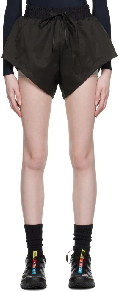 Templa High-waist Track Shorts In Black