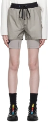 Templa Gray Layered Shorts In Slate