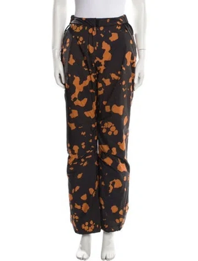 Pre-owned Templa Printed Wide Leg Pants In Orange