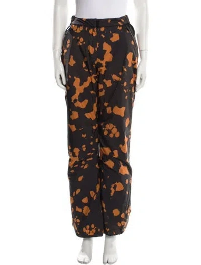 Pre-owned Templa Printed Wide Leg Pants In Orange