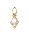 Temple St Clair 18k Classic Amulet Pendant With Oval Rock Crystal And Diamond In Clear/gold