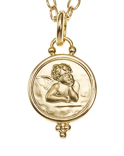 Temple St Clair 18k Gold 14mm Angel Pendant