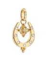 Temple St Clair 18k Yellow Gold Celestial Diamond Horseshoe Charm Pendant In Gold