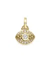 Temple St Clair 18k Yellow Gold Evil Eye Pendant With Diamonds In White/gold