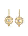 Temple St Clair 18k Yellow Gold Fj Blue Moonstone & Diamond Orbital Drop Earrings In Blue/gold
