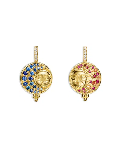 Temple St Clair Women's Celestial 18k Yellow Gold & Multi-gemstone Mismatching Drop Earrings