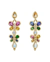 TEMPLE ST CLAIR 18K YELLOW GOLD CL COLOR MULTI GEMSTONE & DIAMOND LUNA FLUTTER DROP EARRINGS