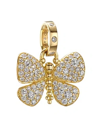 Temple St Clair 18k Yellow Gold Diamond Snow Butterfly Pendant