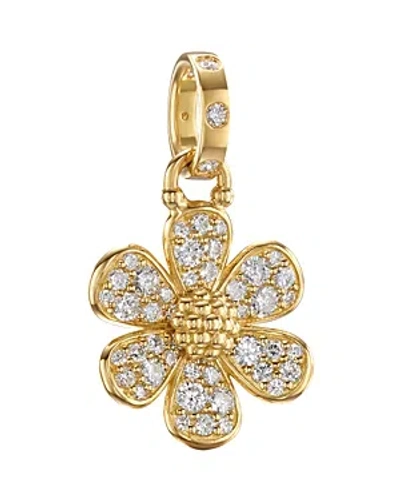 Temple St Clair 18k Yellow Gold Diamond Snow Flower Pendant