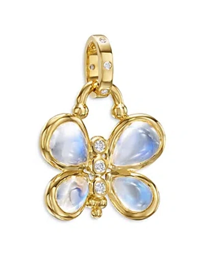 Temple St Clair Women's Fj Luna Butterfly 18k Yellow Gold, Blue Moonstone & 0.08 Tcw Diamond Pendant