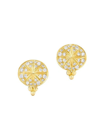 Temple St Clair Women's Sorcerer 18k Yellow Gold & Diamond Stud Earrings