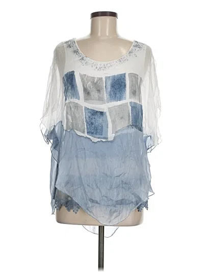 Tempo Paris 3/4 Sleeve Blouse In Blue