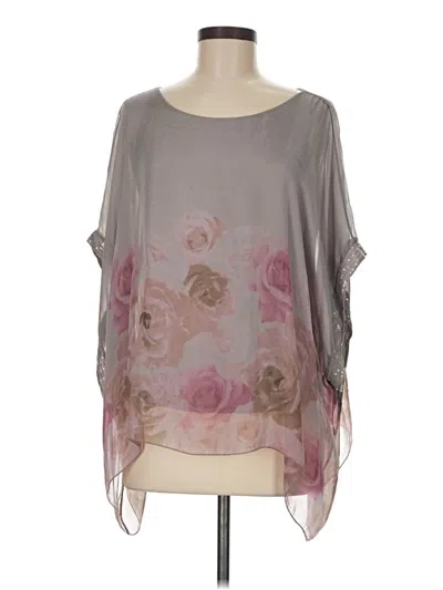 Pre-owned Tempo Paris 3/4 Sleeve Blouse In Gray