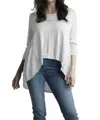 Tempo Paris 3/4 Sleeve V Neck Top In White In White