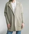 Tempo Paris Button Cardigan In Taupe In Grey