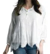 Tempo Paris Cotton Lace Tunic Top In White In White